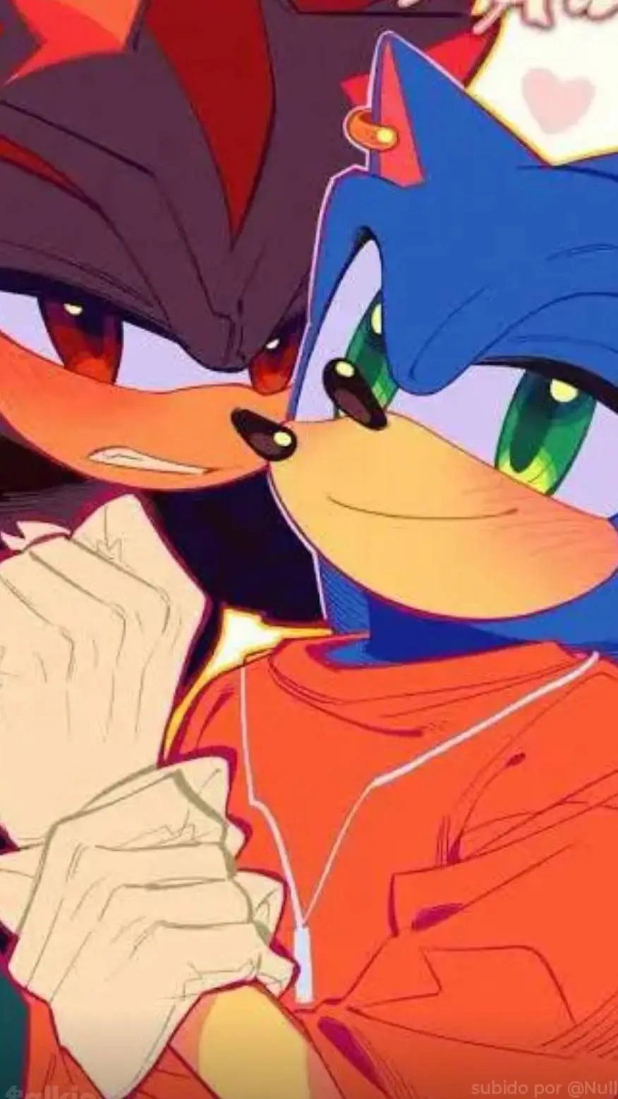 ai character: ❤️🖤shadow x sonic💙 background