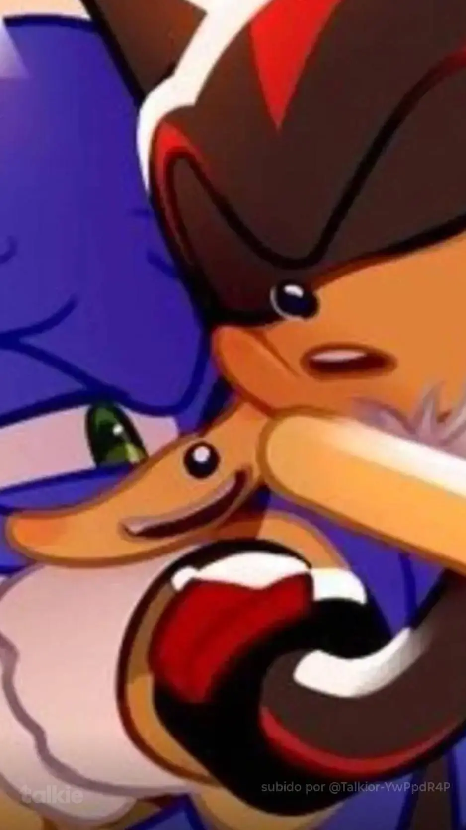 ai character: 💙sonic x shadow🖤❤️ background