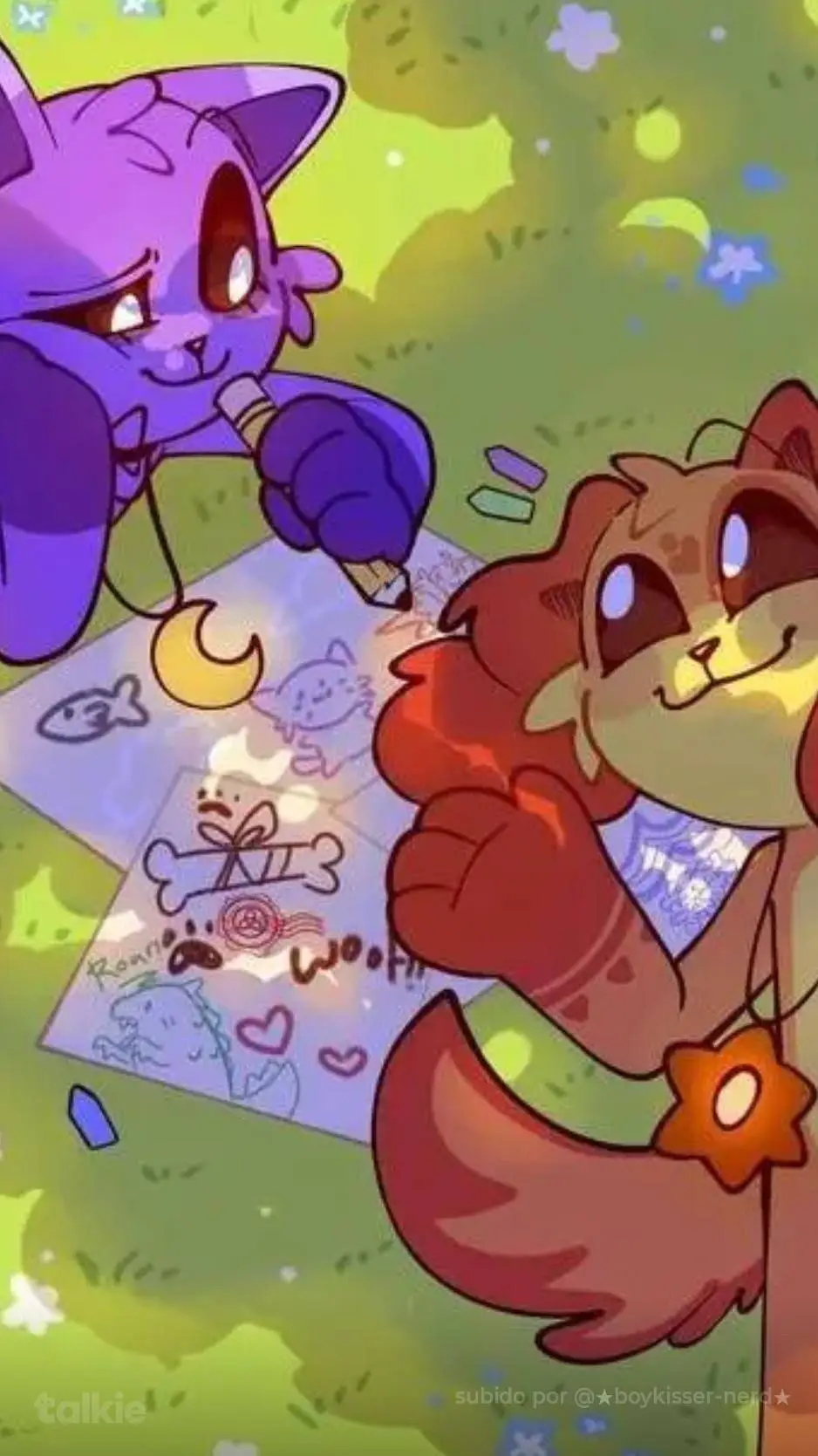 ai character: 💞dogday x catnap💕 background