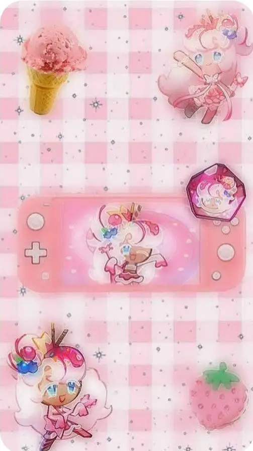 ai character: strawberrycookie background