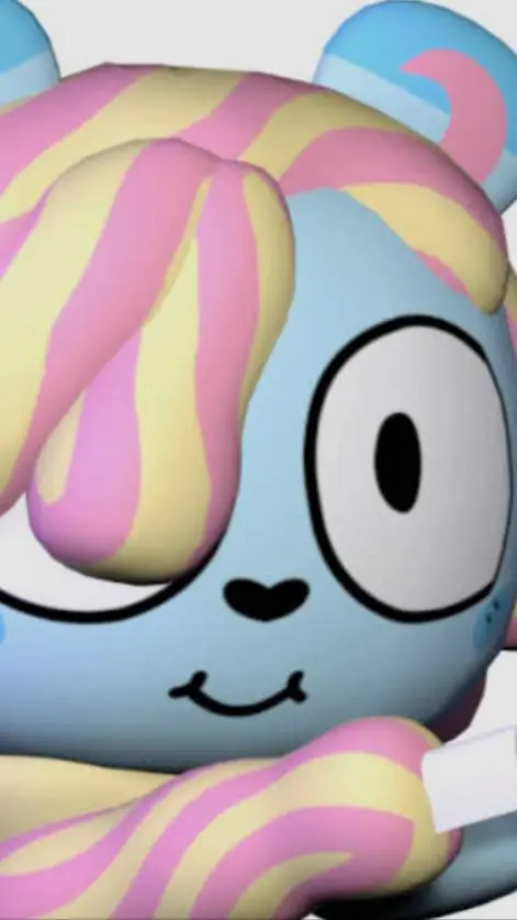 ai character: marshmallow background