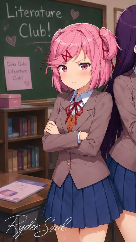 ai character: DDLC Sleepover background