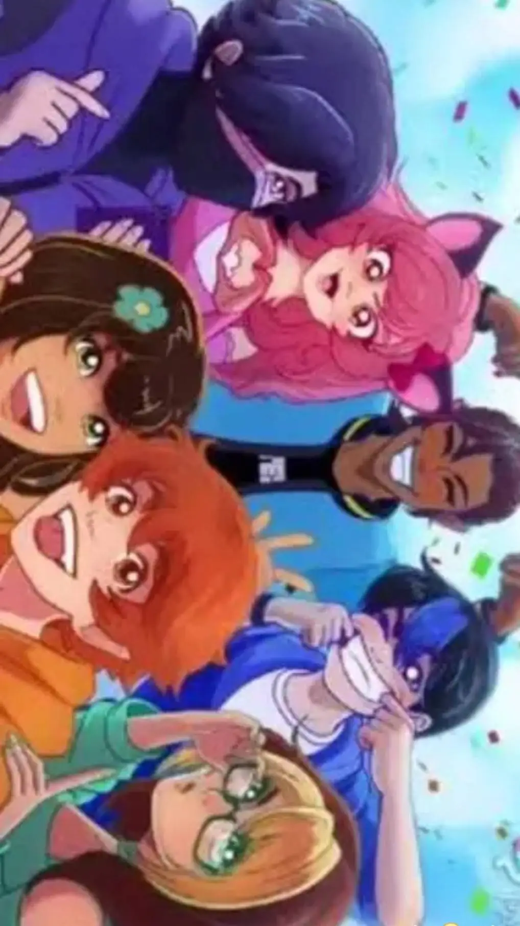 ai character: Aphcrew grouphouse background