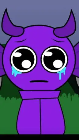 ai character: Baby durple background