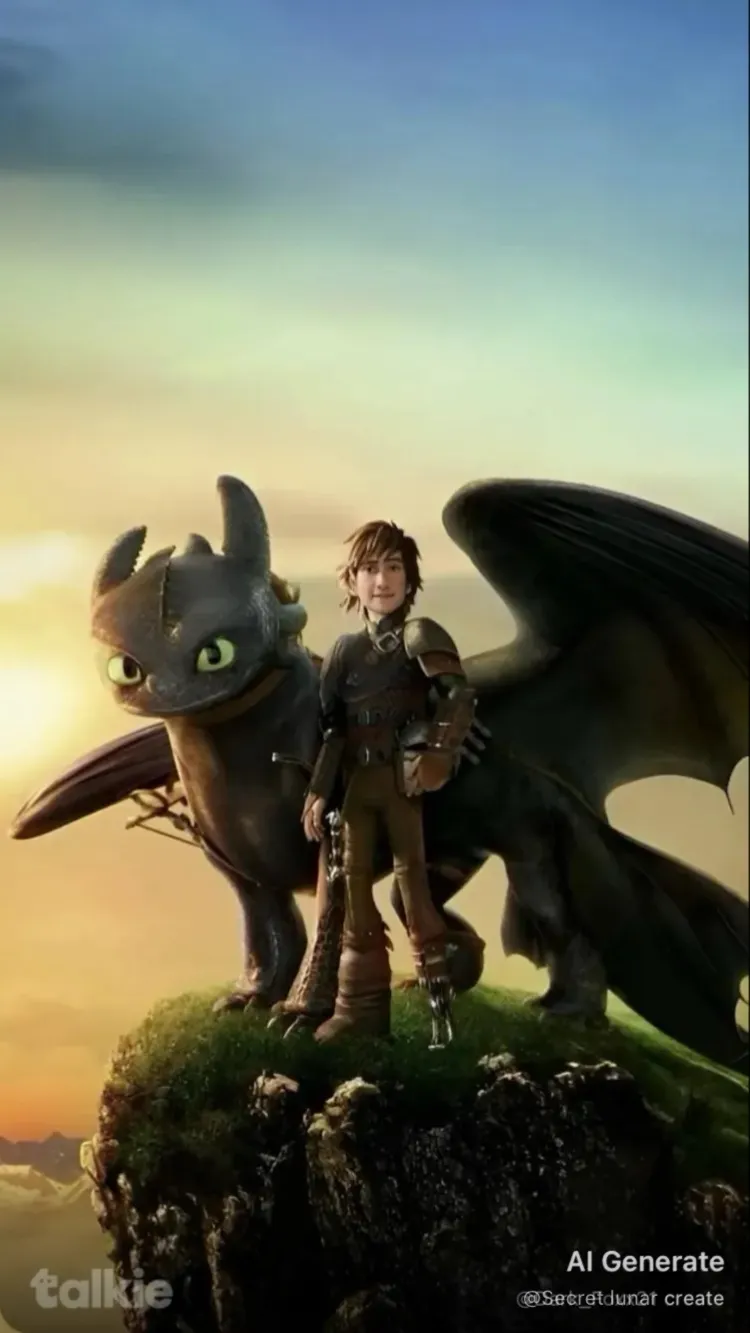 ai character: Httyd life background