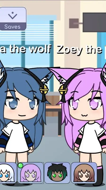 ai character: Bella and Zoey  background