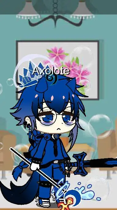 ai character: Axolote  background