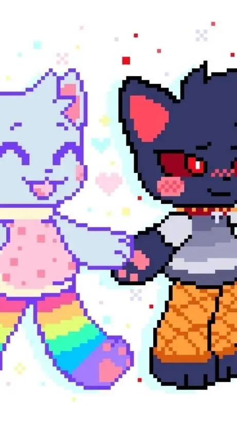 ai character: Tac e Nyan cat background