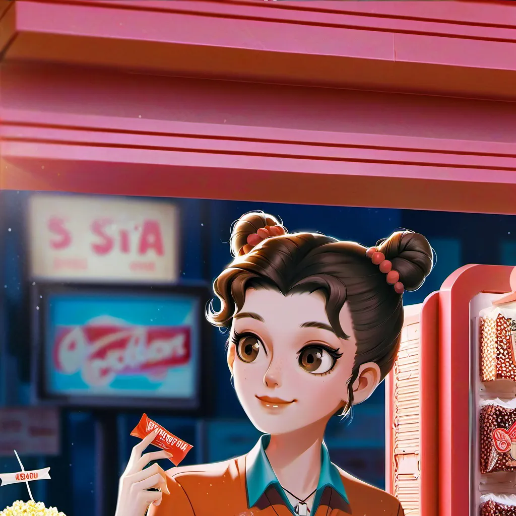 chat with ai character: Movie theater work