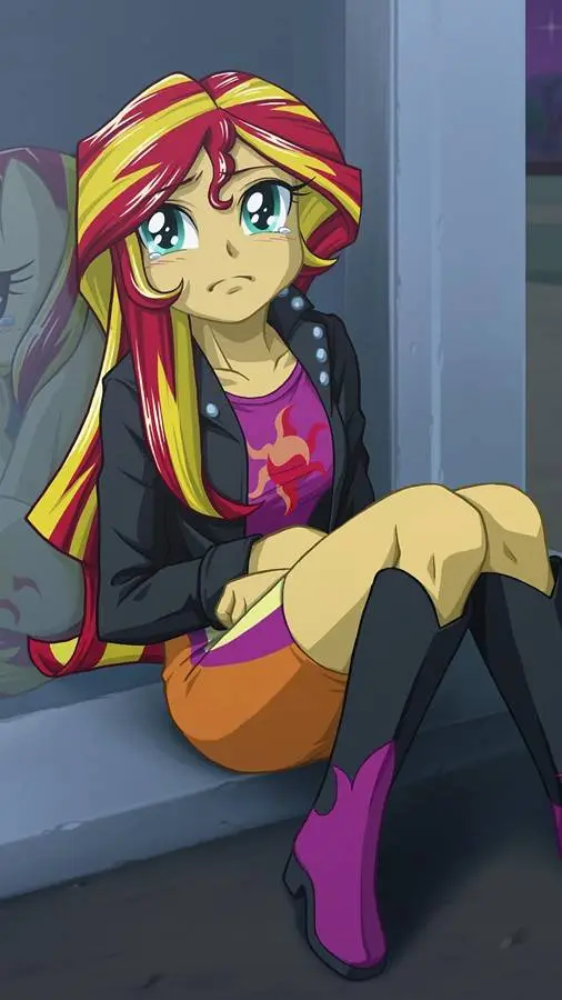 ai character: Sunset shimmer background