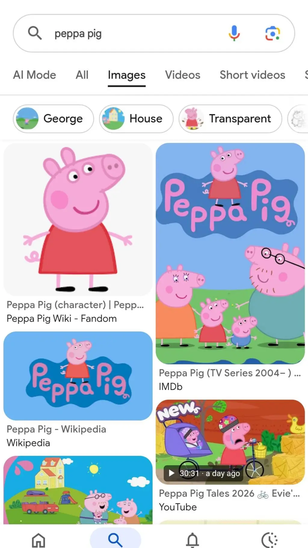 ai character: peppa's family  background