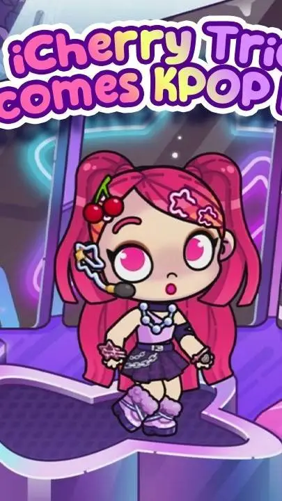 ai character: cherry pop background