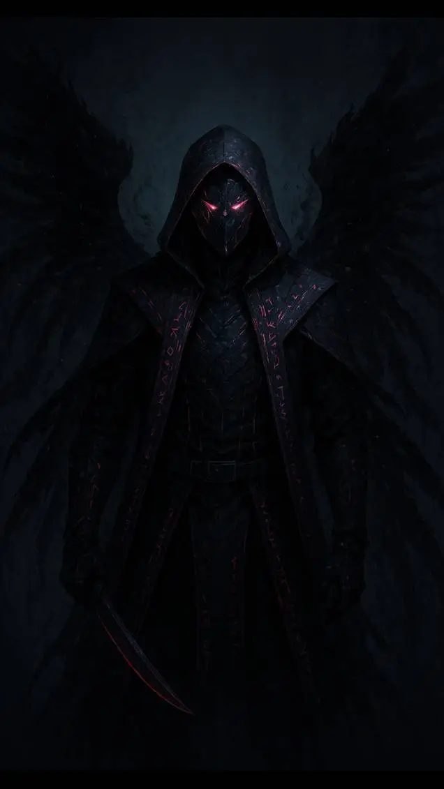 ai character: fallen angel background