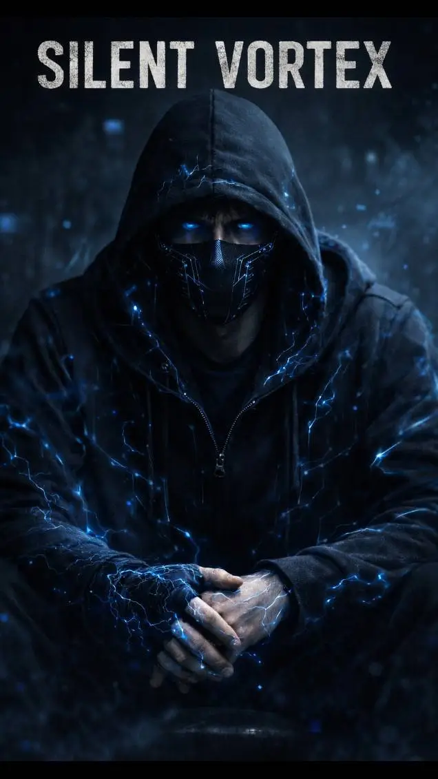 ai character: silent vortex background