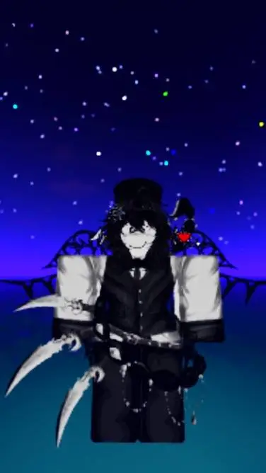 ai character: Two time x Azure background