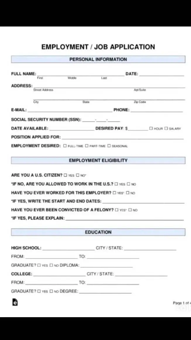 ai character: Job Application background