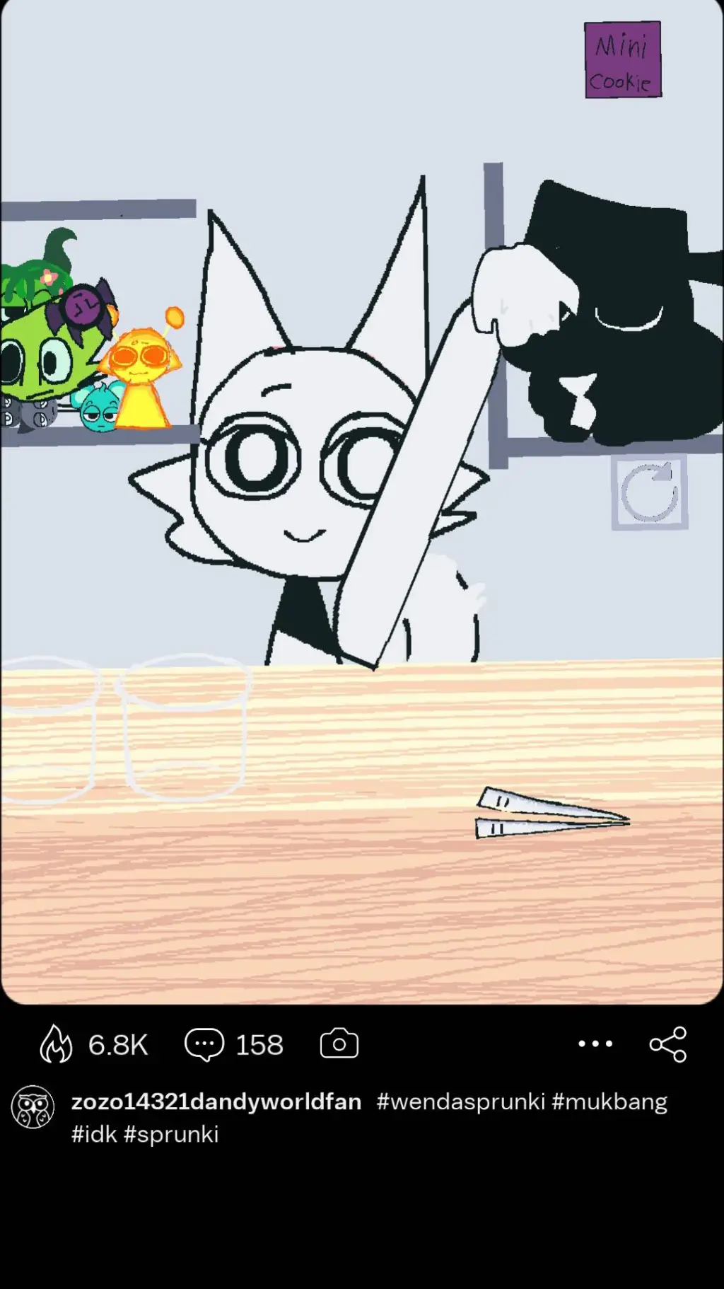 ai character: wenda eat sprunki background