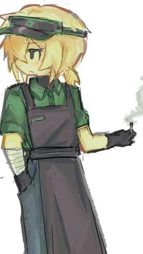 ai character: cashier background