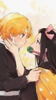 ai character: zenitsu x nezuko background