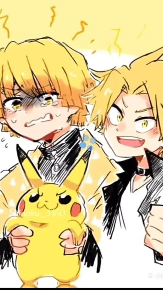 ai character: zenitsu⚡ y denki⚡ background