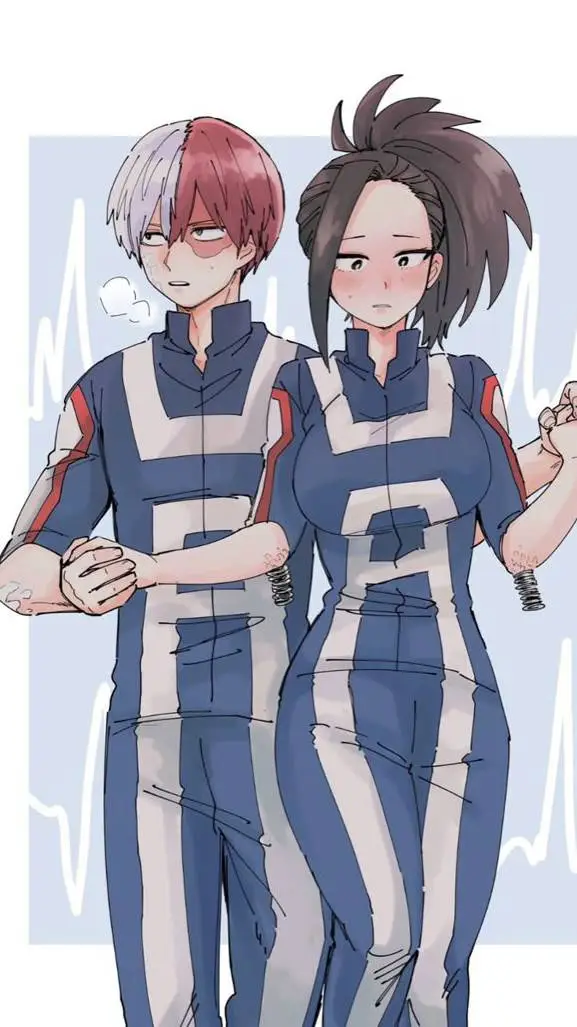 ai character: ❄🔥shoto x momo💵 background