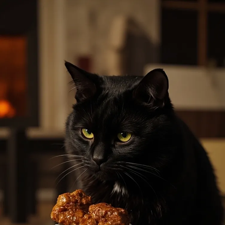 chat with ai character: Black cat