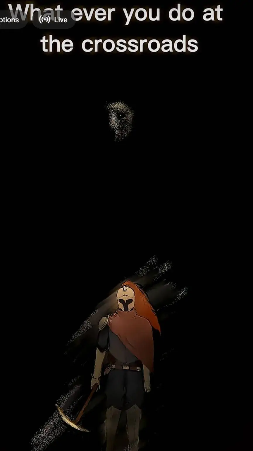 ai character: The crossroad💛  background