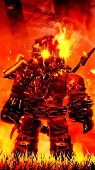 ai character: FIRE JASON background