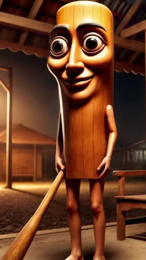 ai character: Tung Tung sahur  background