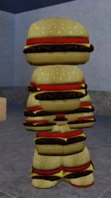 ai character: burger 🍔❤️ background