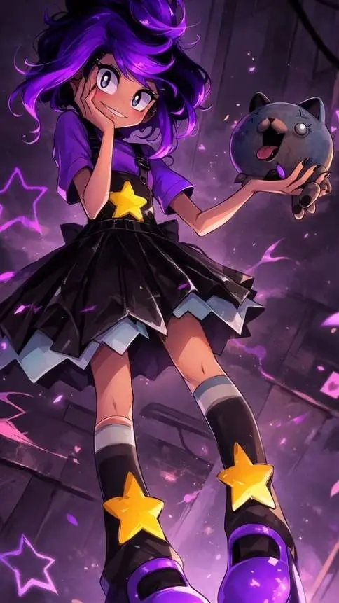 ai character: lily love braids. background