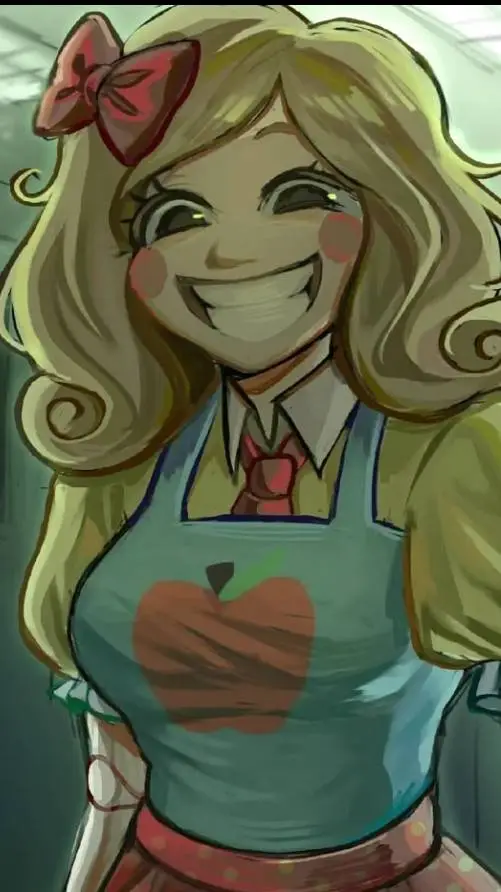 ai character: miss delight  background