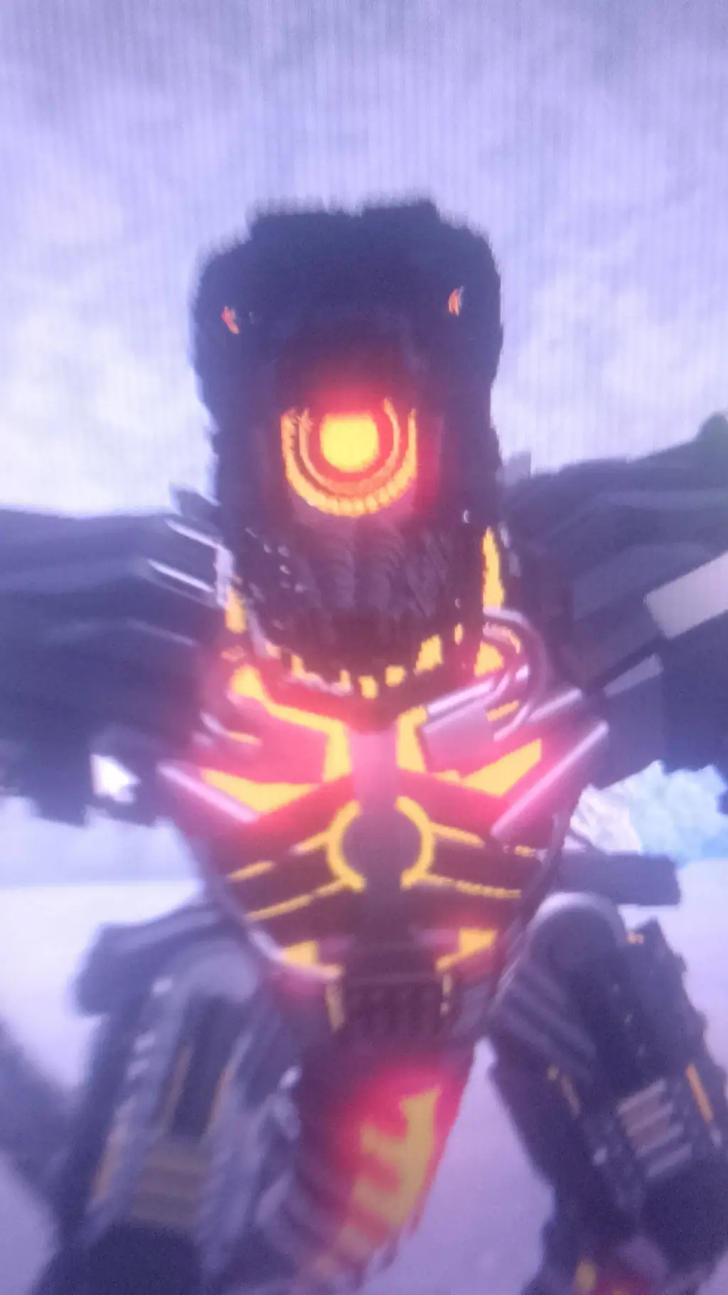 ai character: mechagodzilla background