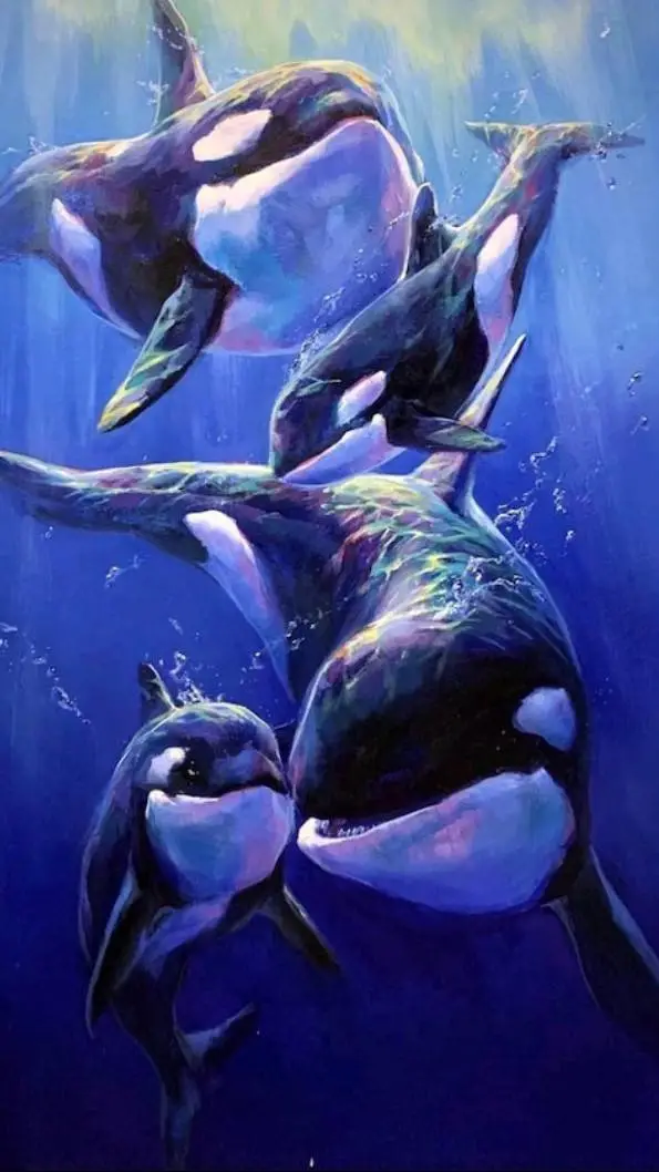 ai character: Orca family❤️ background