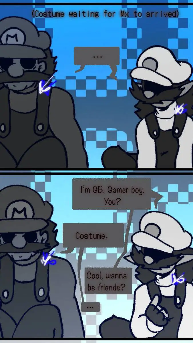 ai character: costume and gb background