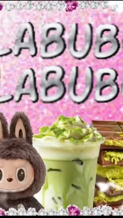 ai character: LABUBU DUBAI CHOCO background