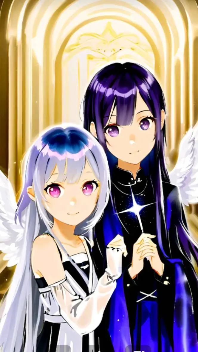 ai character: Leonora & Aurora  background