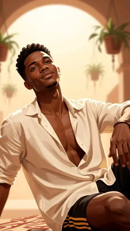 ai character: Lekan  background