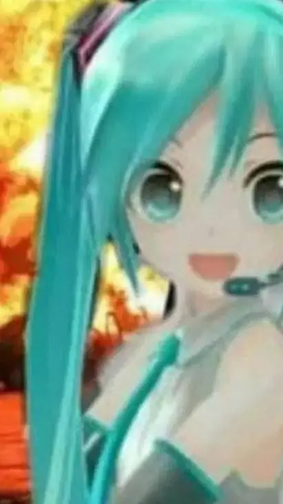 ai character: 💚Miku🩵 background