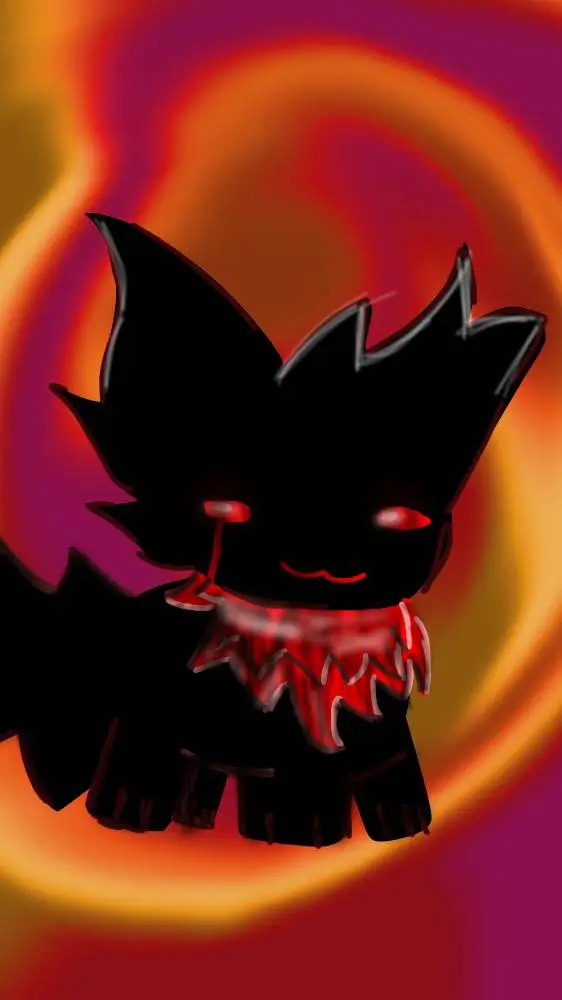 ai character: cat-fire-monster background