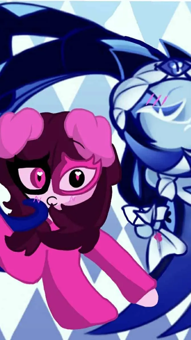 ai character: shadow milk cookie background