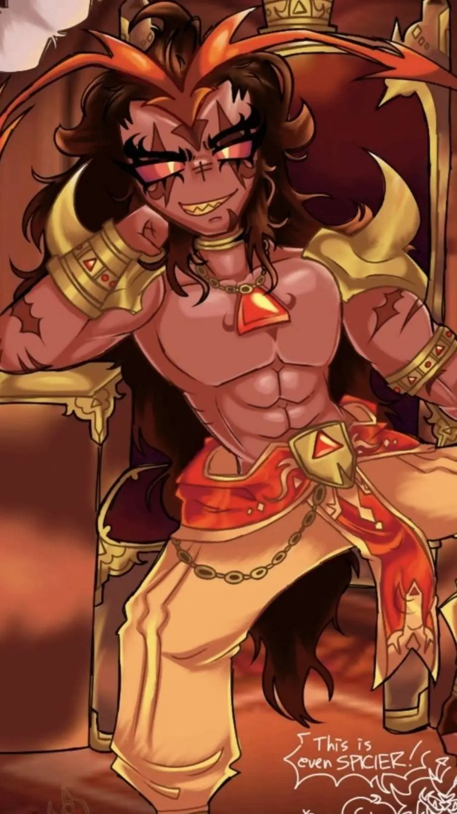 ai character: Burning spice★ background