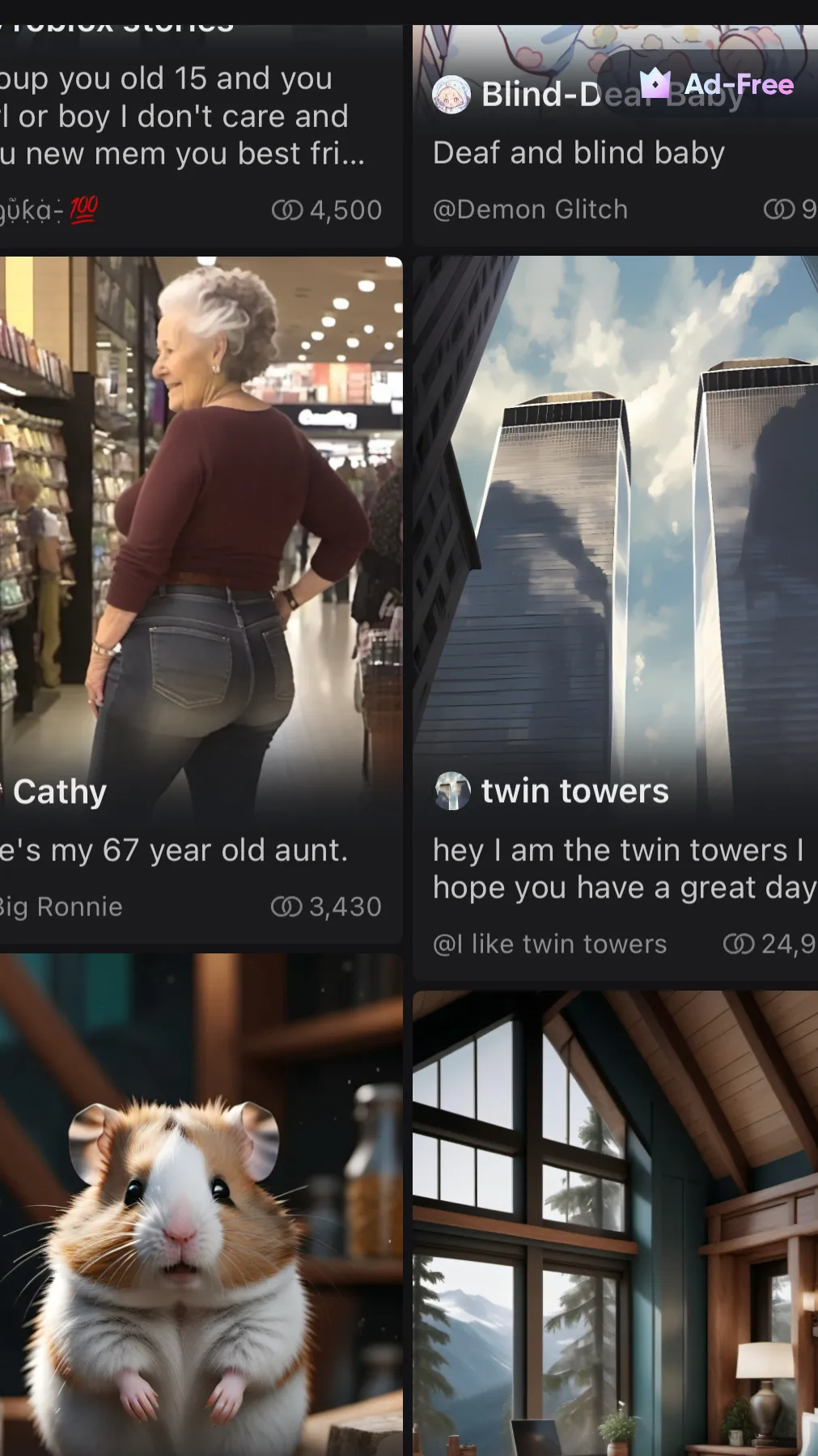 ai character: Oh hell nah background