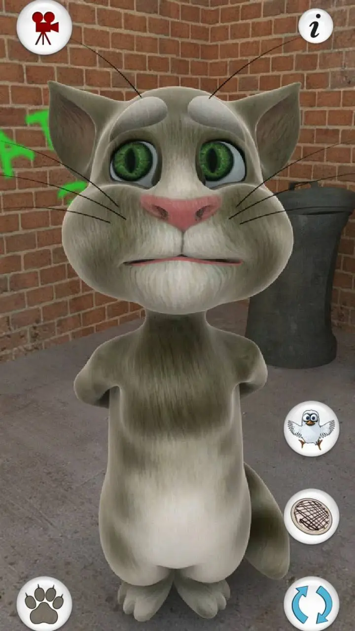 ai character: Talking Tom Cat background