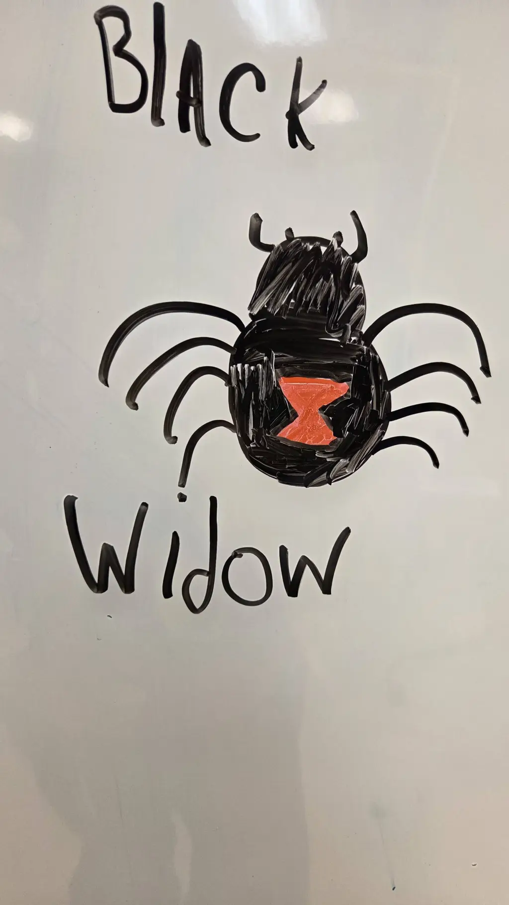 ai character: black widow spider background