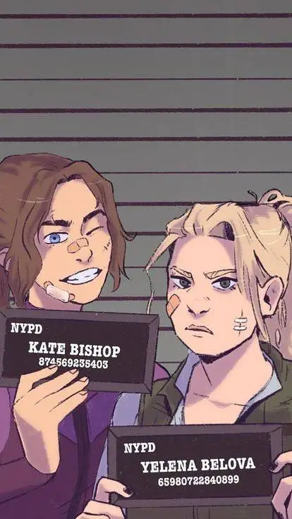 ai character: kate and Yelena  background