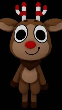 ai character: Rudie el reno  background