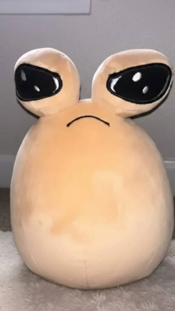 ai character: Pou enojado  background