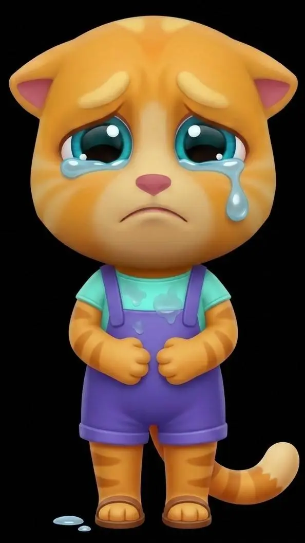 ai character: Ginger triste  background