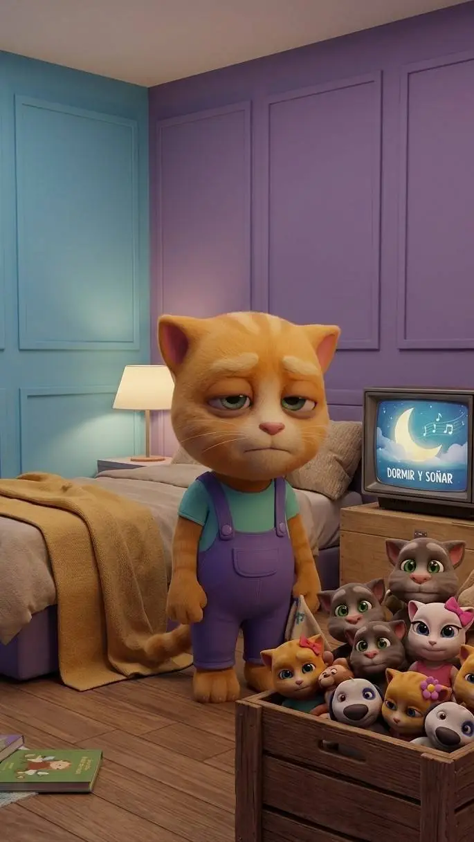 ai character: Ginger cansado  background